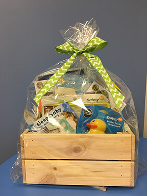 baby-themed gift basket