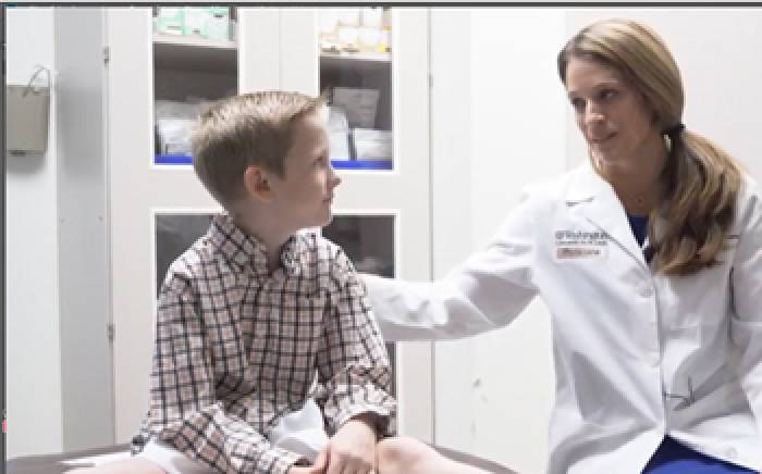 Dr. Amy Moore and patient