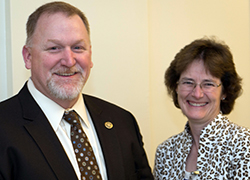 Hospital President Joan Magruder with Missouri Senator Dave Schatz