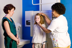 Taking an X-ray at St. Louis Children's Hospital