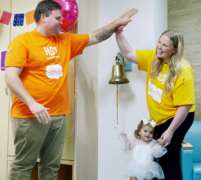 Parents do a high five