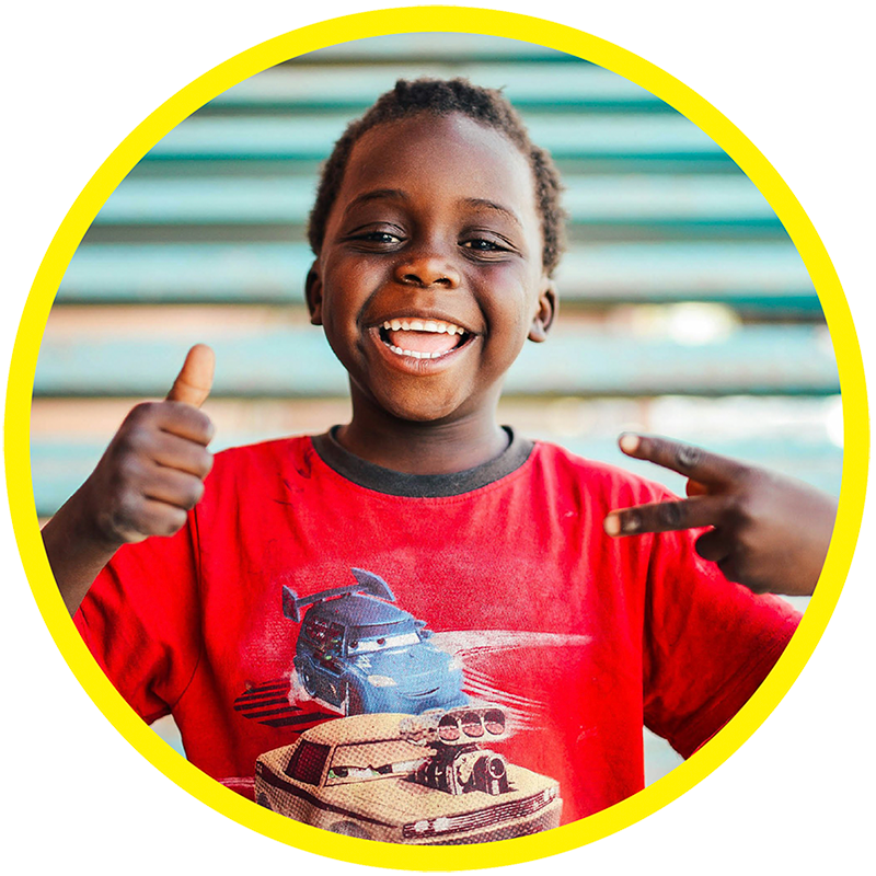 Patient giving thumbs up sign