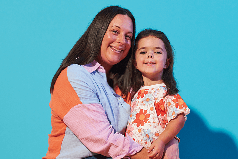 Mother with daughter