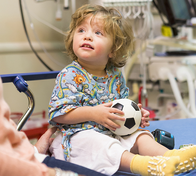 child in hospital