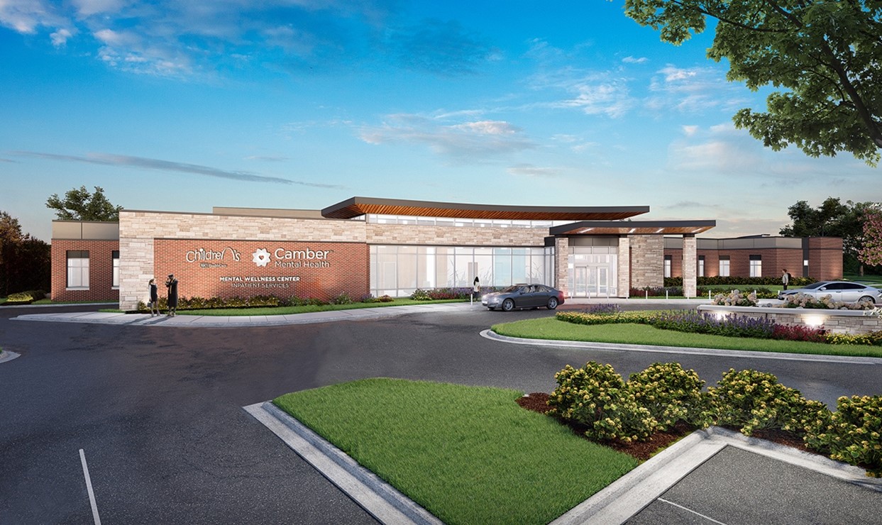 Rendering of the new 77-bed acute care hospital