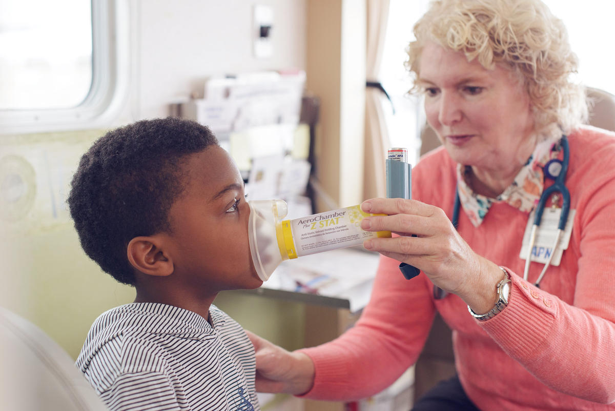 Child in Asthma Class