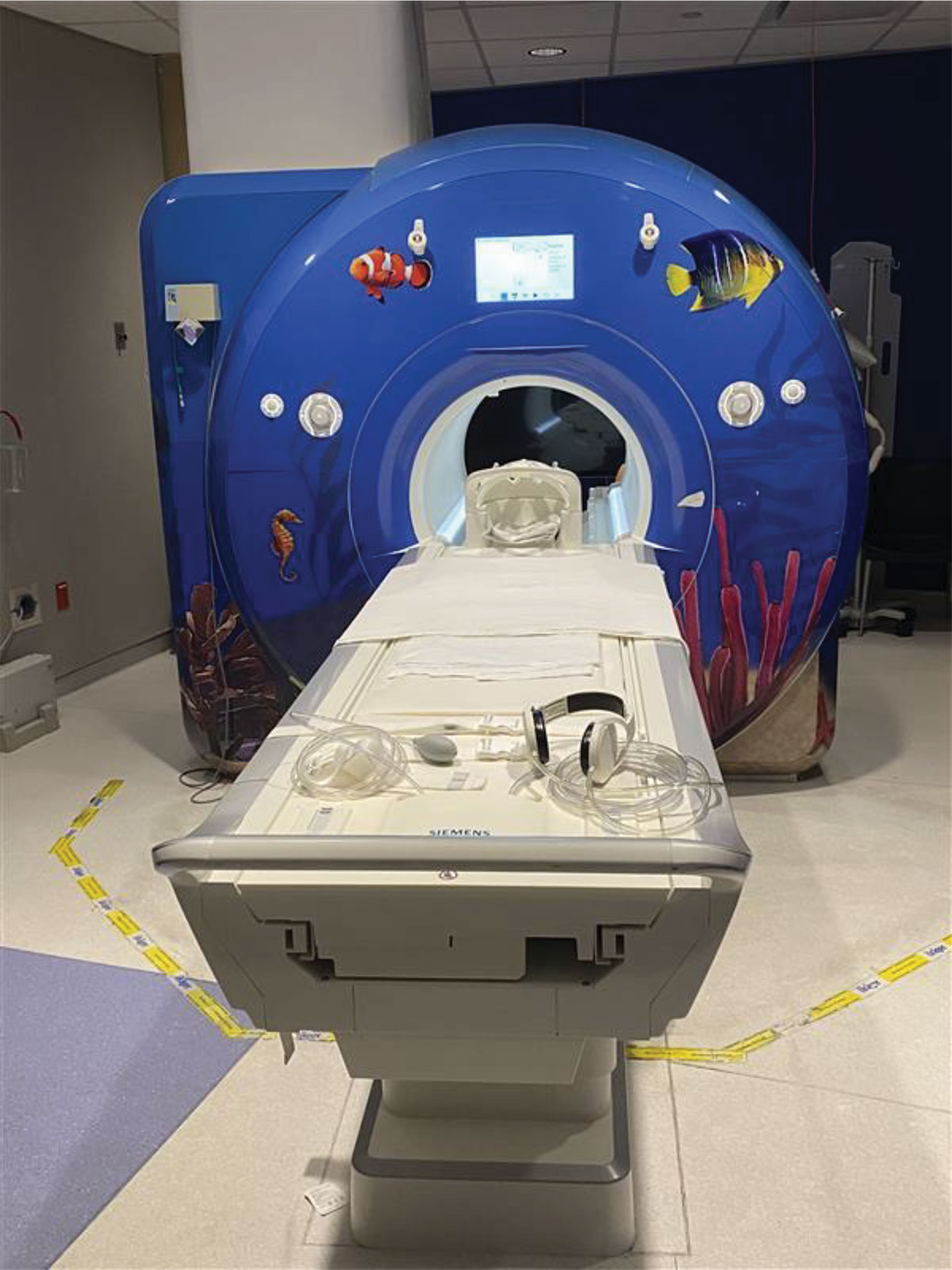 A magnetic resonance imaging (MRI) machine at the Joe Buck Imaging Center at St. Louis Children's Hospital.