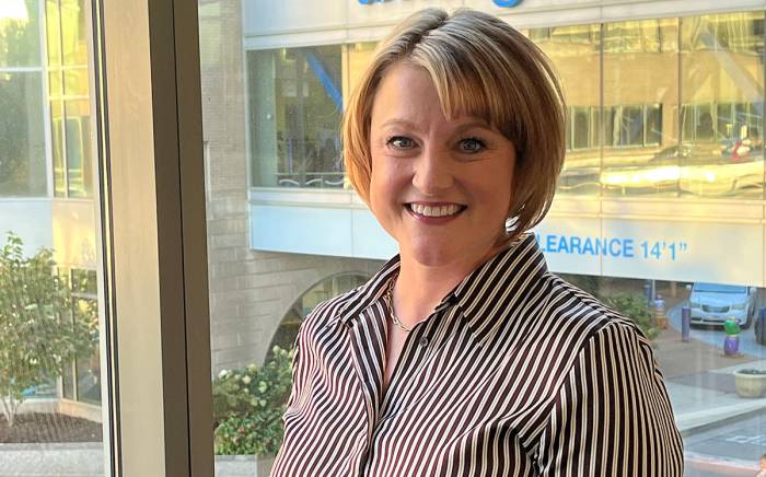 Vice president Sarah Becker smiling